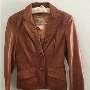 Women’s leather blazer